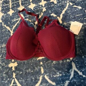 Auden Women's Burgundy Lace Bra
